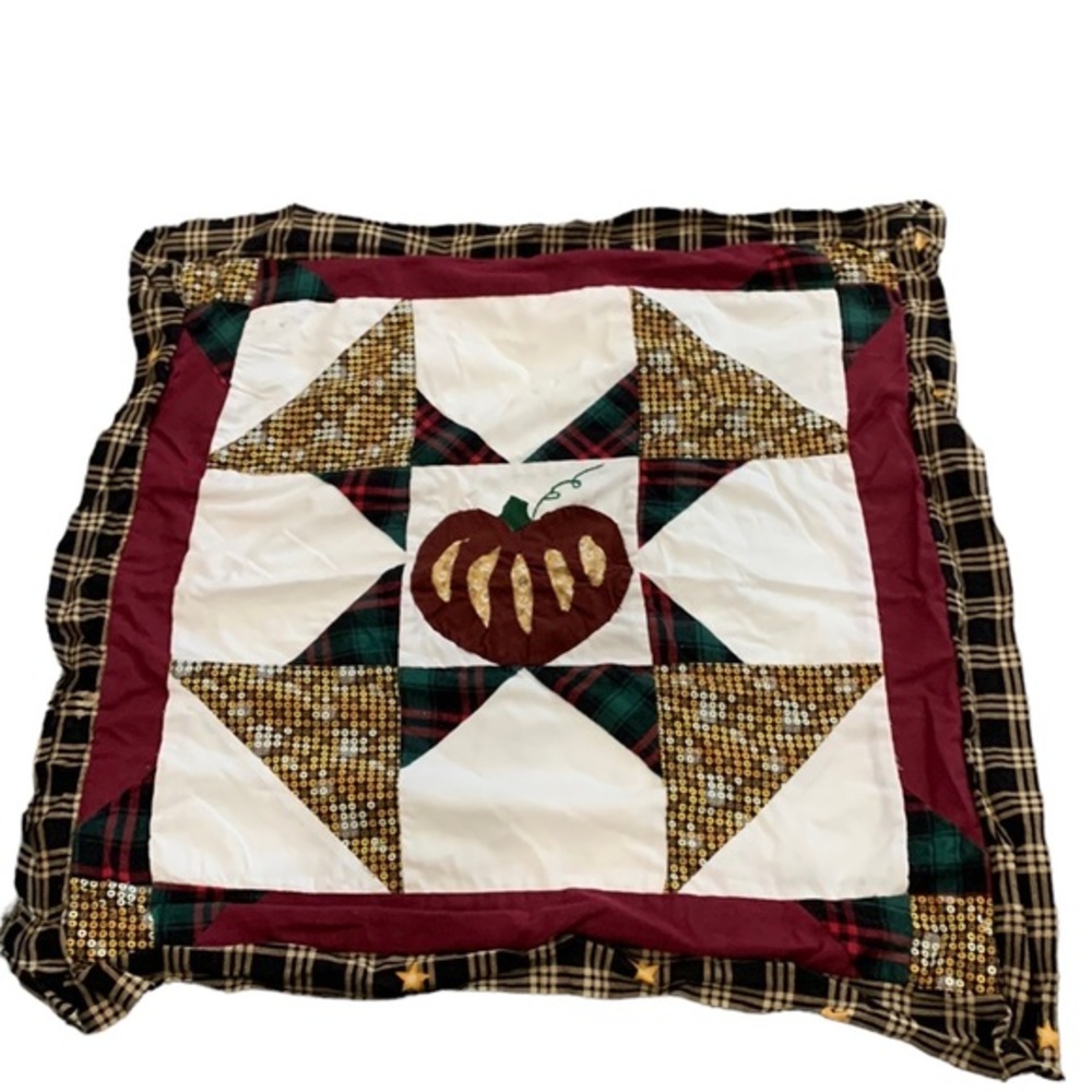 Pair of PATCHWORK PILLOW 20”x20” handmade
